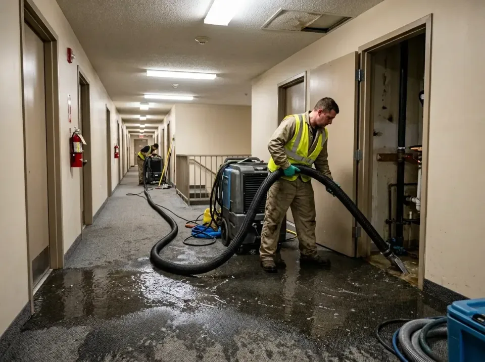 multi-unit-apartment-hallway-f-005 — frequently asked questions, Emergency Burst Pipe Water Extraction & Removal in Falling…